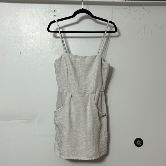 Saltwater Luxe Simple Gray Tank Dress with Pockets Size L - Picture 1 of 5